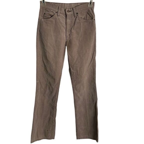Vtg 70s Levi’s Mens 519 Talon Corduroy Pants 28x31 Thin Wale Straight Leg - Picture 1 of 13